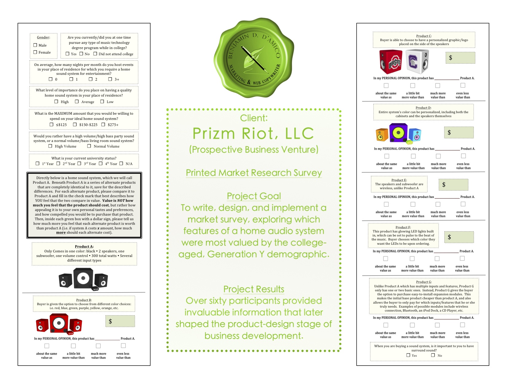 Prizm Riot Marketing Research | Survey Writing, Design & Implementation